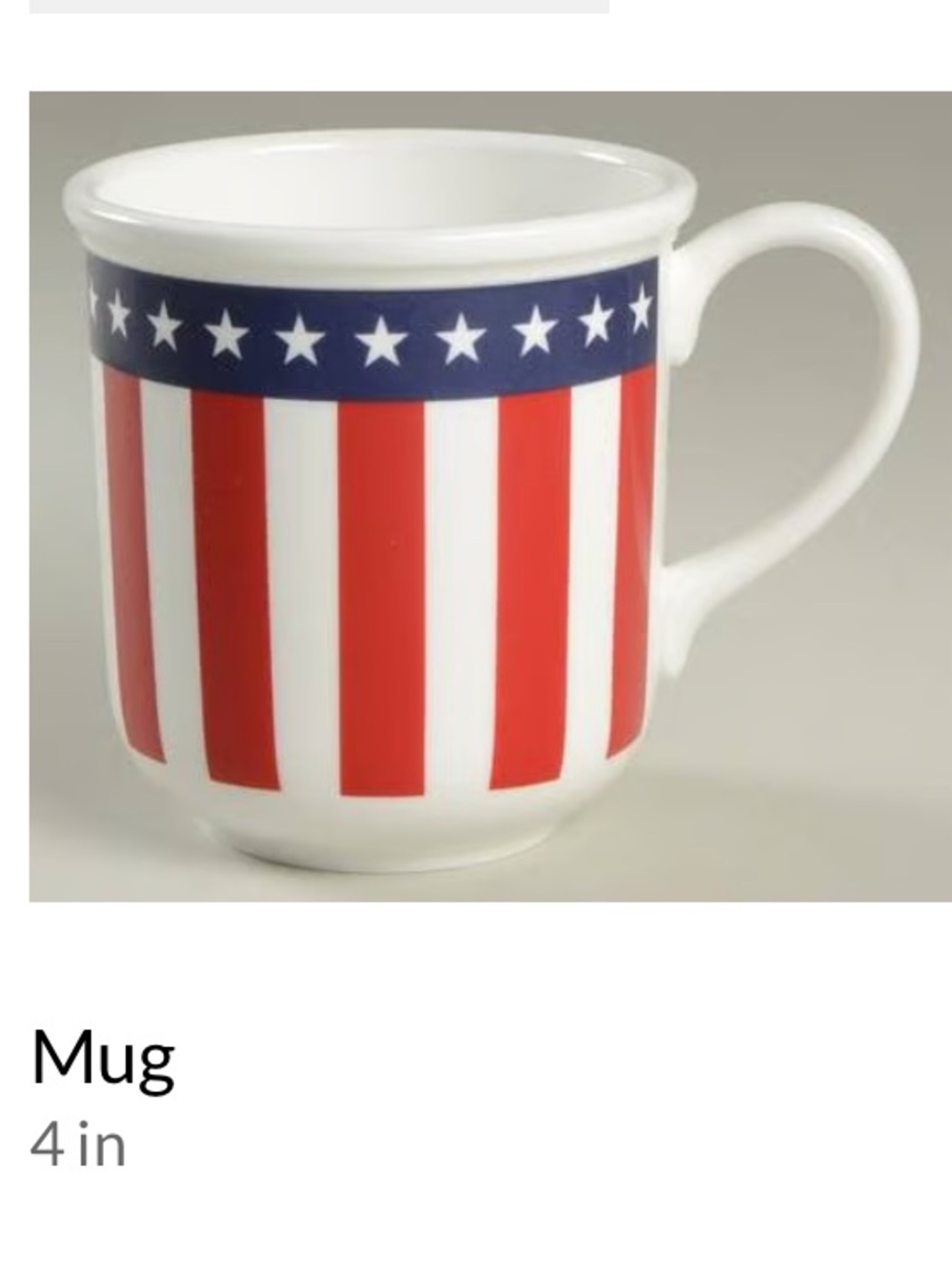 Lenox Red, White & Blue Star-Striped Ceramic Mug